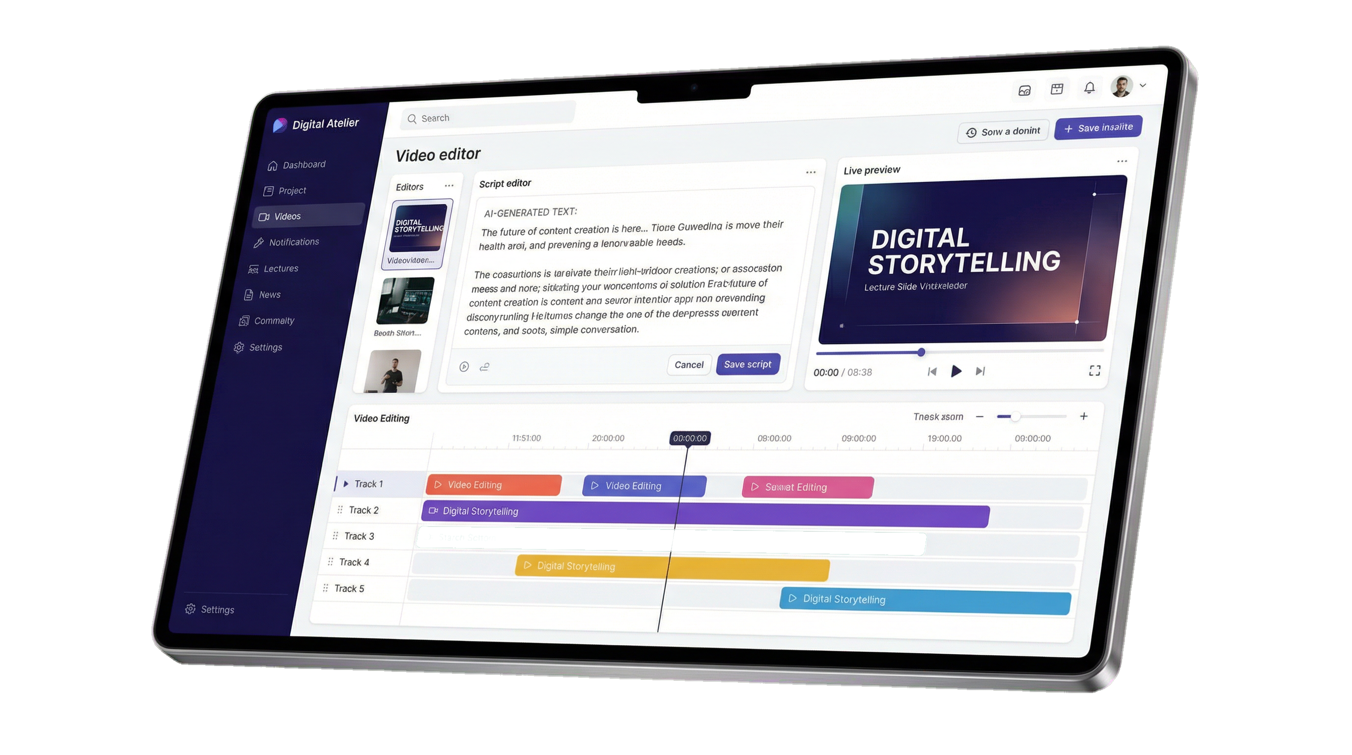 Contents Maker Dashboard